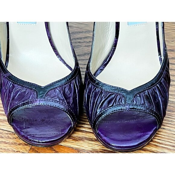 JIMMY Choo Eel Open Toe Pumps Stilettos Heels sz(7.5) - Picture 7 of 12